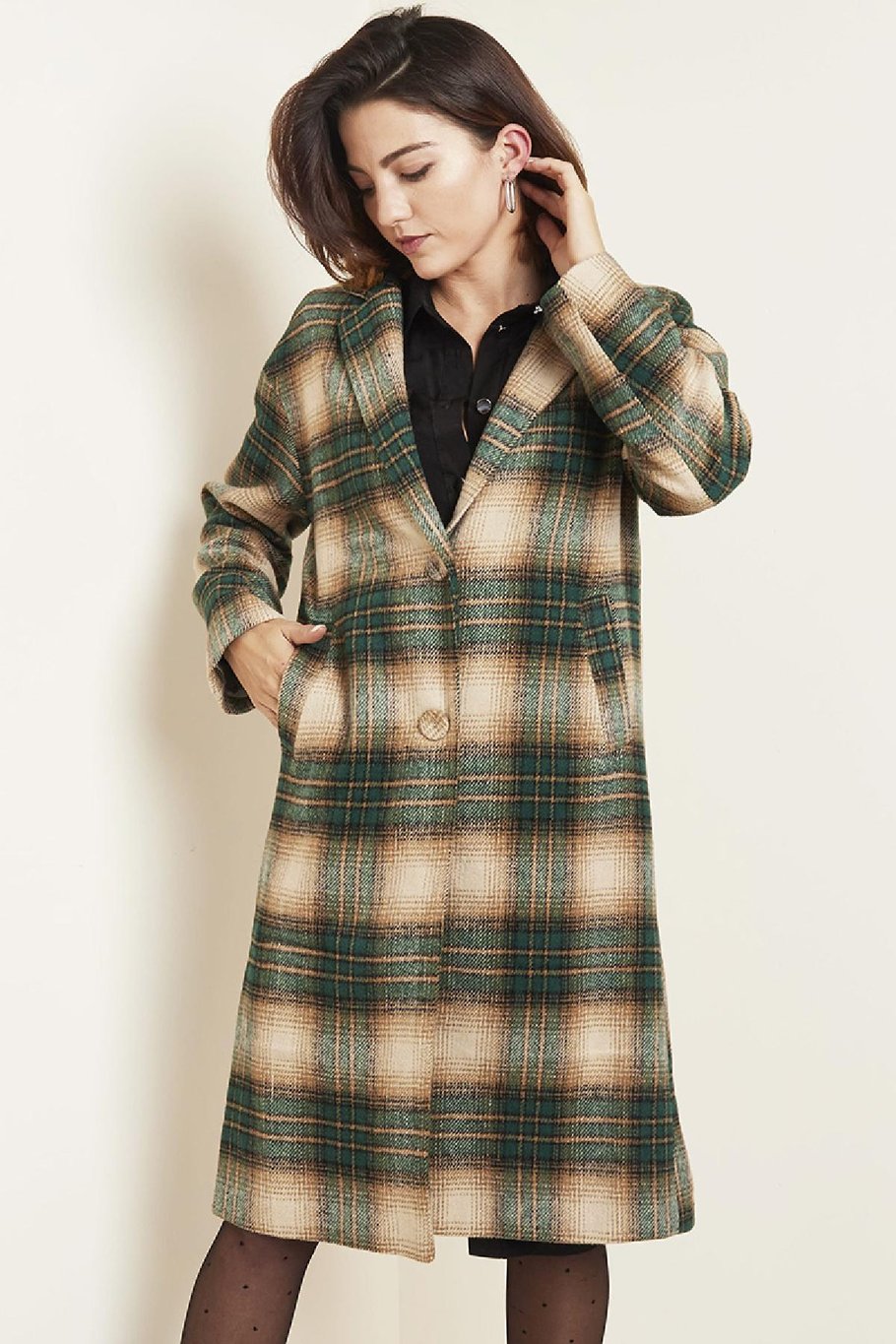 Jacke Checkered Grau S Bild3
